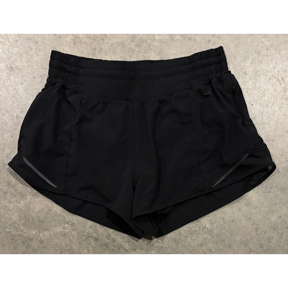 Lululemon Hotty Hot Low Rise Shorts 2” Lined Black Womens Sz 6